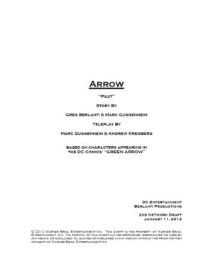 Script du pilote de la serie Arrow